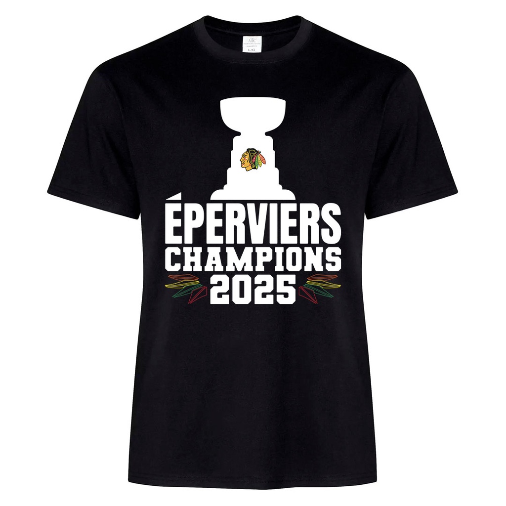 ATC2000 - Éperviers Champions 2025 - Ringspun Cotton T-Shirt - Coupe Homme