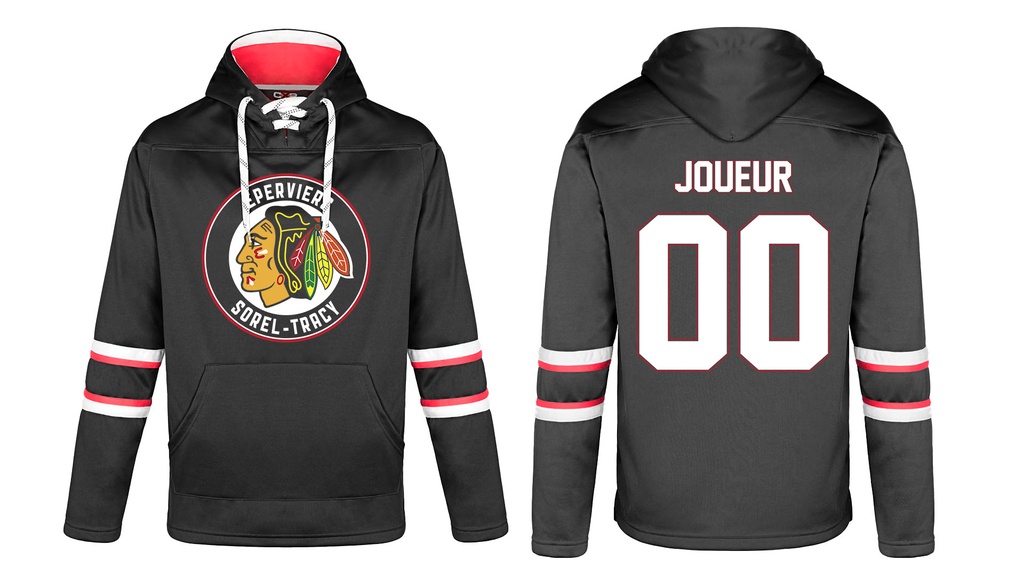 L00617 - Éperviers Classique - Polyester Hoodie with Drawstring - Unisex