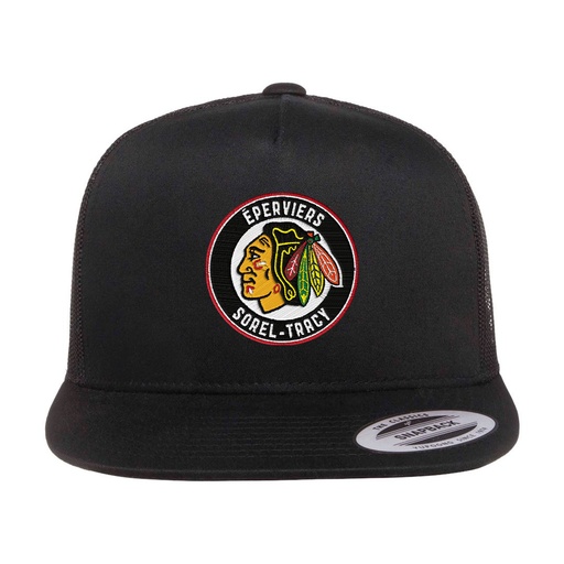 6006 - Éperviers Classique - Trucker Hat - Flat Bill - 5 Panels