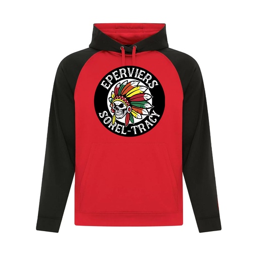 F2037 - Éperviers Wooba - Two-Tone Polyester Hoodie - Unisex 